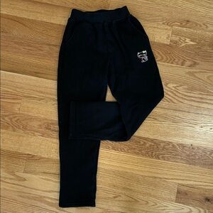 Black Kids Fleece lined Pants